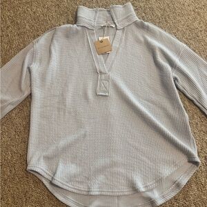 Light Blue/Gray Quarter Pullover